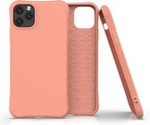 Voor iPhone 11 Pro Max ENKAY ENK-PC003 Effen kleur TPU Slim Case Cover (oranje)