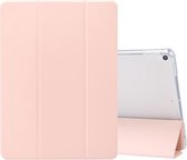 Voor iPad Air (2019) / Pro 10.5 (2017) 3-vouwbaar Elektrisch geperst huidtextuur Horizontaal Flip Schokbestendig Transparant TPU + PU-lederen hoes met houder & pennensleuf & slaap- / wekfunct