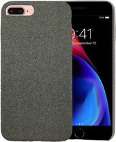 Voor iPhone 7/8 Fabric Style TPU Protective Shell (Deep Grey)