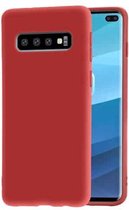 Frosted Soft TPU beschermhoes voor Galaxy S10 + (rood)