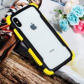 Blade Acryl + TPU schokbestendige beschermhoes voor iPhone XS / X (zwart geel)