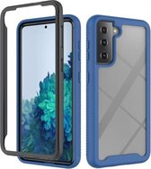 Voor Samsung Galaxy S21 5G Sterrenhemel Effen Kleur Serie Schokbestendige PC + TPU Beschermhoes (Koningsblauw)