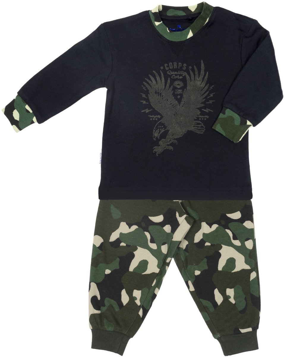 Frogs and Dogs - Pyjama Adelaar - Blauw / Groen - Maat 104 - Jongens