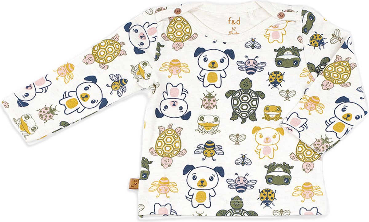 Frogs and Dogs - Shirt Friends Off - Wit - Maat 62 - Jongens, Meisjes