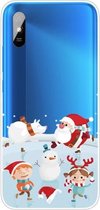 Voor Xiaomi Redmi 9A Christmas Series transparante TPU beschermhoes (sneeuwentertainment)