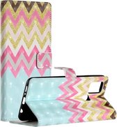 Voor Samsung Galaxy A21s 3D Geschilderd Patroon Horizontale Flip Leren Case met Houder & Kaartsleuven & Fotolijst & Portemonnee (Color Wave)