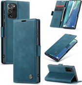 Voor Samsung Galaxy Note20 Ultra CaseMe multifunctionele horizontale flip lederen tas, met kaartsleuf & houder & portemonnee (blauw)