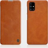 Voor Samsung Galaxy M51 NILLKIN QIN Serie Crazy Horse Textuur Horizontale Flip Leren Case met Kaartsleuf (Bruin)