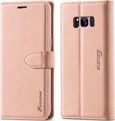 Voor Samsung Galaxy S8 Forwenw F1 Serie Mat Sterk Magnetisme Horizontale Flip Leren Case met Houder & Kaartsleuven & Portemonnee & Fotolijst (Rose Goud)