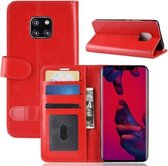 Retro Crazy Horse Texture Horizontale Flip Leren Case voor Huawei Mate 20 Pro, met houder & kaartsleuven & portemonnee (rood)