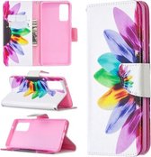 Voor Samsung Galaxy S20 FE 5G / S20 Lite Gekleurde Tekening Patroon Horizontale Flip Leren Case met Houder & Kaartsleuven & Portemonnee (Zonnebloem)