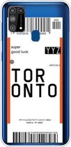 Voor Samsung Galaxy M31 Boarding Pass Series TPU telefoon beschermhoes (Toronto)