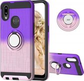 Voor Galaxy A10s 2 in 1 pc + TPU beschermhoes met 360 graden roterende ringhouder (roségoud)