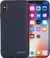 Voor iPhone 11 GEBEI Schokbestendige lederen beschermhoes met volledige dekking (blauw)