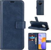 Voor Huawei Y9A / Enjoy 20 Plus Retro Kalfspatroon Gesp Horizontale Flip Leren Case met Houder & Kaartsleuven & Portemonnee (Blauw)