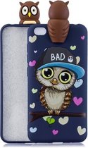 Voor Xiaomi Redmi Go Shockproof Cartoon TPU beschermhoes (Blue Owl)