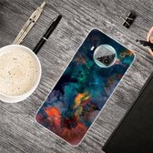 Voor Xiaomi Mi 10T Lite 5G schokbestendig geverfd transparant TPU beschermhoes (aquarelinkt)