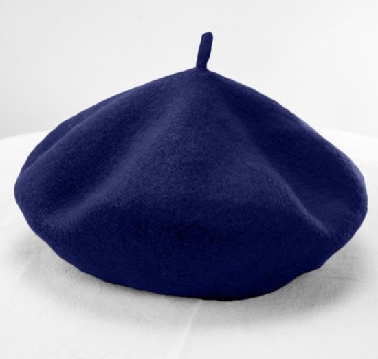 Baretten Dames wollen vintage effen kleur baretten pet (marineblauw)-Blauw | bol