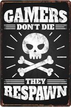 Retro Muur Decoratie uit Metaal Gamer Signs 20x30cm DU-7329
