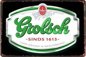 Retro Muur Decoratie uit Metaal Grolsch 20x30cm DU-9120