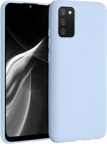 kwmobile telefoonhoesje voor Samsung Galaxy A02s - Hoesje voor smartphone - Back cover in mat lichtblauw