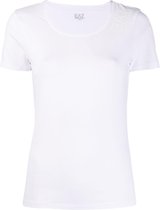 Emporio Armani EA7 - Stretch  Ronde Hals - T-shirt - Wit - Maat S
