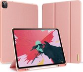 Apple iPad Pro 12.9 (2020) Hoes - Dux Ducis - Domo Serie - Kunstlederen Bookcase - Roze - Hoes Geschikt Voor Apple iPad Pro 12.9 (2020)