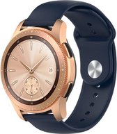 Siliconen Smartwatch bandje - Geschikt voor  Samsung Galaxy Watch sport band 42mm - donkerblauw - Horlogeband / Polsband / Armband