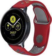 Siliconen Smartwatch bandje - Geschikt voor  Samsung Galaxy Watch sport band 42mm - rood kleurrijk - Horlogeband / Polsband / Armband