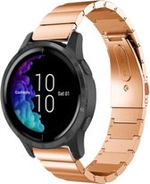 Stalen Smartwatch bandje - Geschikt voor  Garmin Venu metalen bandje - rosé goud - Horlogeband / Polsband / Armband