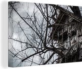 Creepy Tree House 60x40 cm - Tirage photo sur toile (Décoration murale salon / chambre)