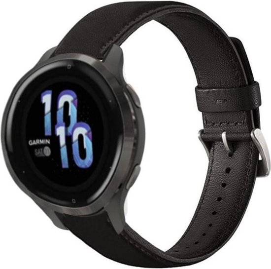 Strap-it Garmin Venu 2s leren band - 40mm - zwart | bol.com