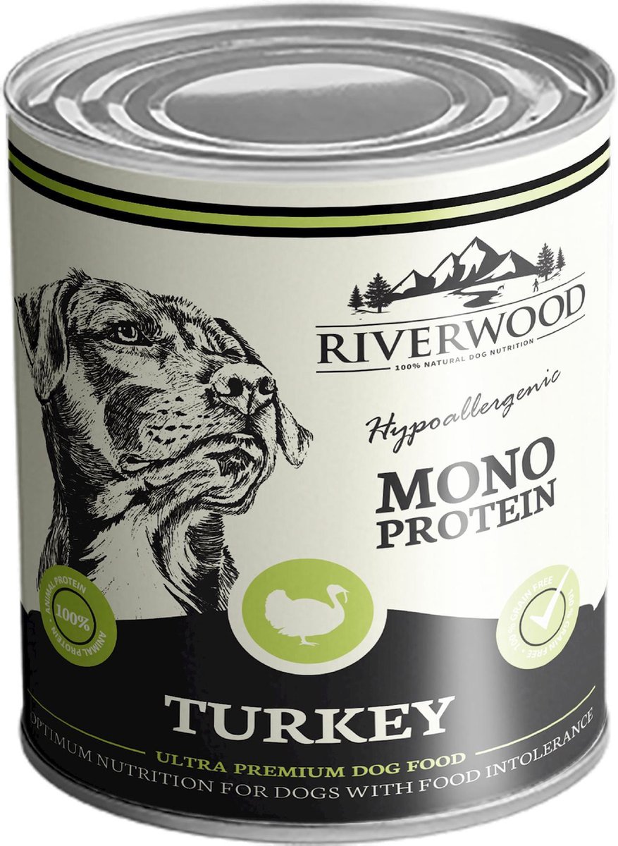 Riverwood - Ultra Premium Natvoer voor Honden - 0.4Kg - Kalkoen - Hypoallergeen - Graan- en Glutenvrij