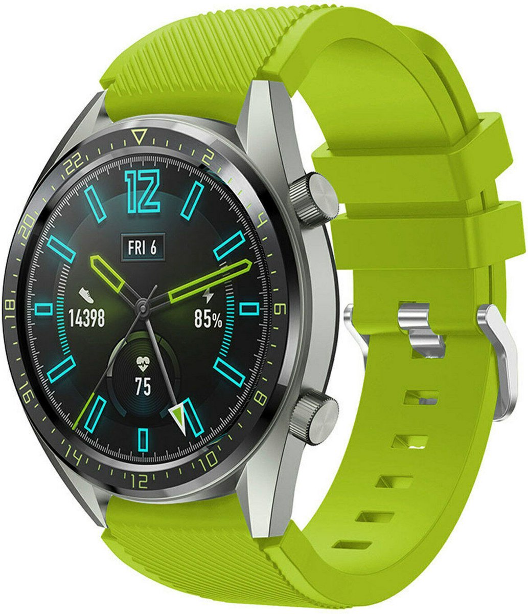 geschikt voor Huawei Watch GT silicone band - lichtgroen - 46mm