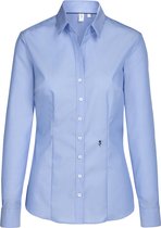 Seidensticker dames blouse slim fit - blauw - Maat: 46