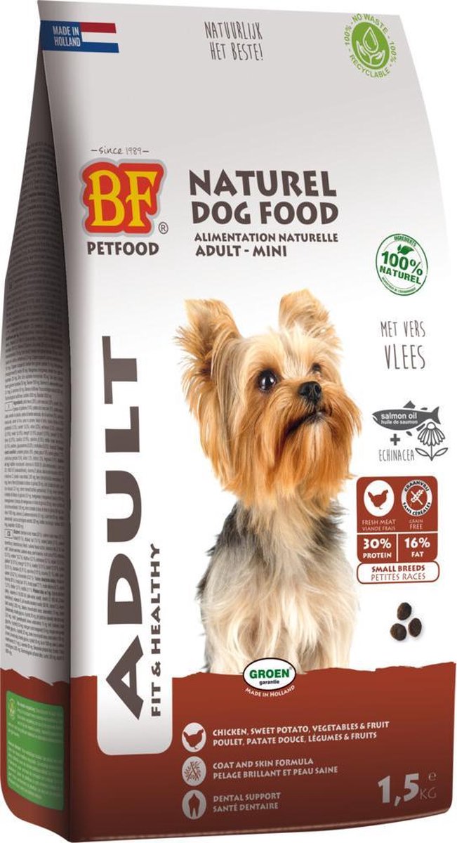 Biofood BF Petfood Small Breed Adult - 4 x 1,5 kg - Voordeelverpakking