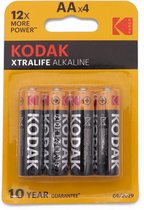 Kodak Xtralife AA batterijen 1,5V 4 stuks