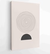 Black and white organic shape Art design for poster, print, cover, wallpaper, Minimal and natural wall art. 4 - Moderne schilderijen – Vertical – 1868903716 - 40-30 Vertical