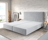 Boxspring frame Dream-Well Granietgrijs 180x200 cm Mikrofaser Beddengoed