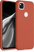 kwmobile telefoonhoesje voor Google Pixel 4a - Hoesje voor smartphone - Back cover in metallic oranje