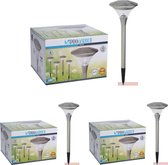 3x Progarden Solar Tuinlamp Set van 4 - 47cm (Gaat automatisch aan)