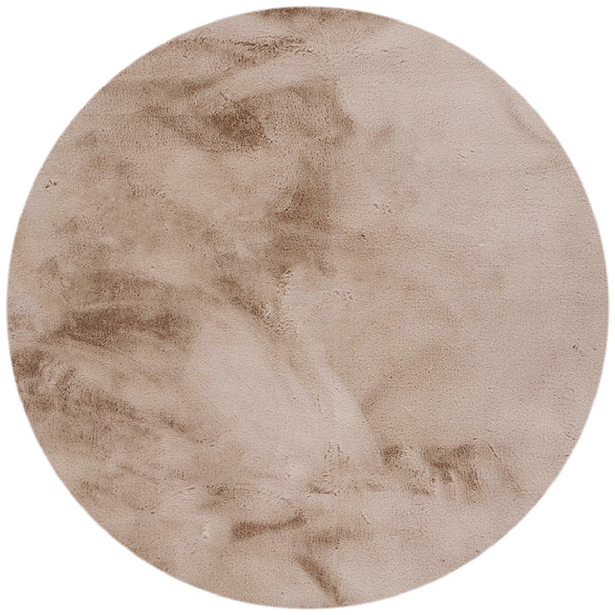 NATURL. Rond Hoogpolig vloerkleed - Comfy Supreme Taupe - Ø 200cm