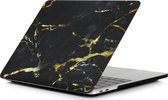 Apple MacBook Air 13 (2018-2020) Case - Mobigear - Marmer Serie - Hardcover - Zwart / Goud - Apple MacBook Air 13 (2018-2020) Cover