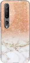 Xiaomi Mi 10 Hoesje - Mobigear - Marble Serie - TPU Backcover - Roze - Hoesje Geschikt Voor Xiaomi Mi 10