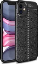 Apple iPhone 12 Mini Hoesje - Mobigear - Luxury Serie - TPU Backcover - Zwart - Hoesje Geschikt Voor Apple iPhone 12 Mini