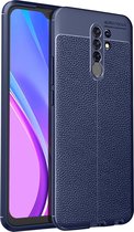 Xiaomi Redmi 9 Hoesje - Mobigear - Luxury Serie - TPU Backcover - Blauw - Hoesje Geschikt Voor Xiaomi Redmi 9