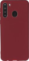 Samsung Galaxy A21 Hoesje - Mobigear - Color Serie - TPU Backcover - Rood - Hoesje Geschikt Voor Samsung Galaxy A21