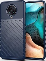 Poco F2 Pro Hoesje - Mobigear - Groove Serie - TPU Backcover - Blauw - Hoesje Geschikt Voor Poco F2 Pro