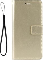 Mobigear Wallet Telefoonhoesje geschikt voor Motorola One Vision Hoesje Bookcase Portemonnee - Goud