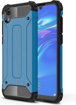 HONOR 8S Hoesje - Mobigear - Outdoor Serie - Hard Kunststof Backcover - Blauw - Hoesje Geschikt Voor HONOR 8S